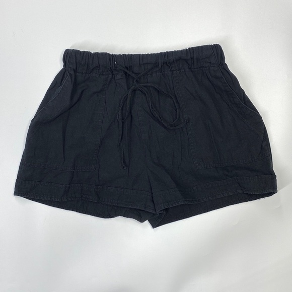 Lily Clothing Black Cotton Drawstring Shorts Medium - Picture 1 of 9